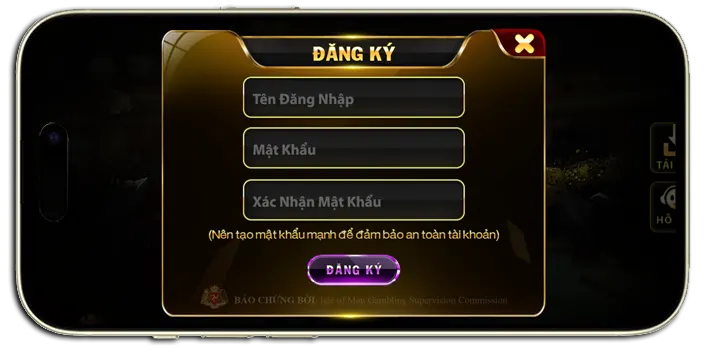 Nhập thông tin đăng ký Go88 để vào game